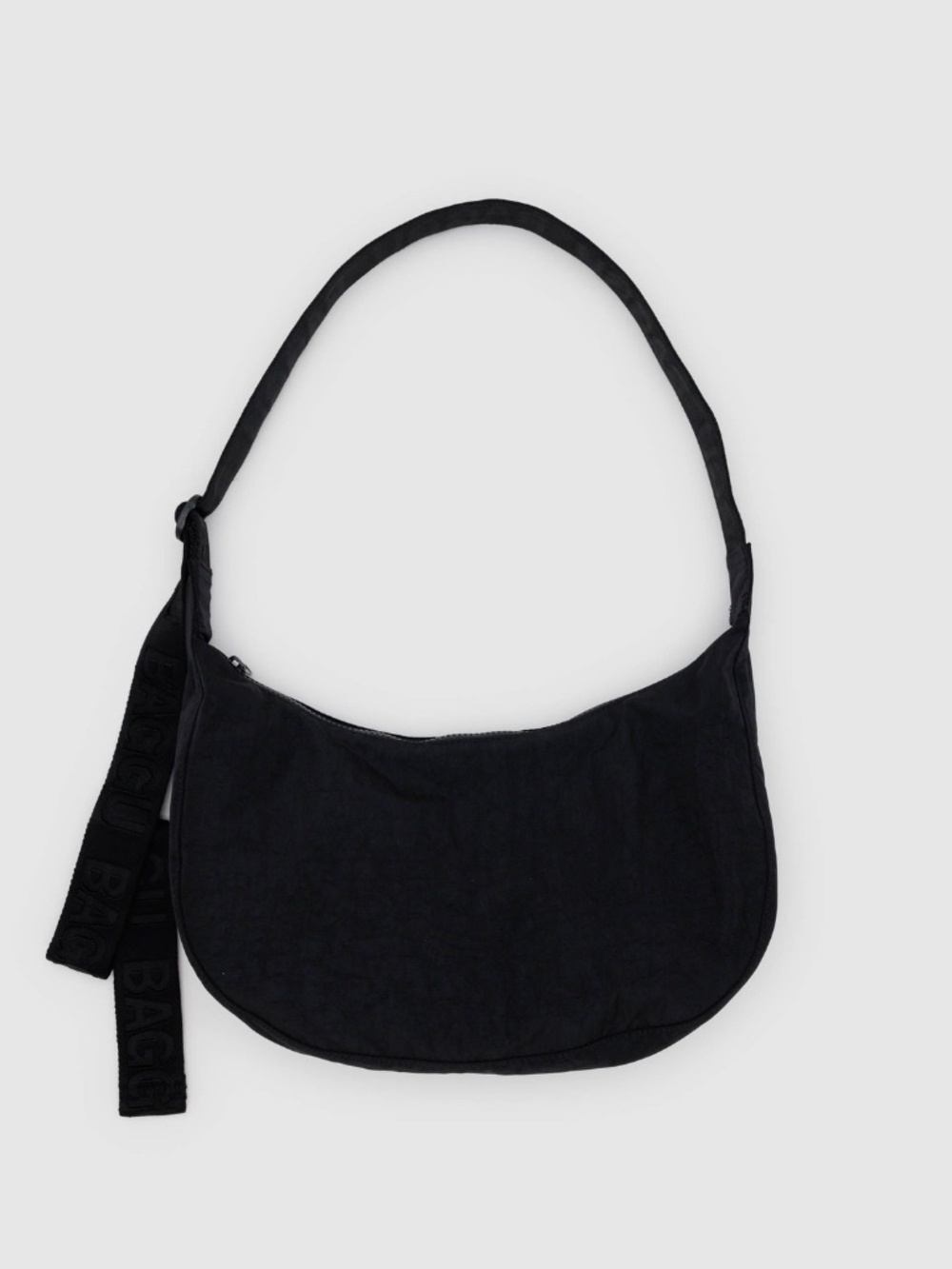 NWT Baggu Medium Nylon Crescent Bag Black
